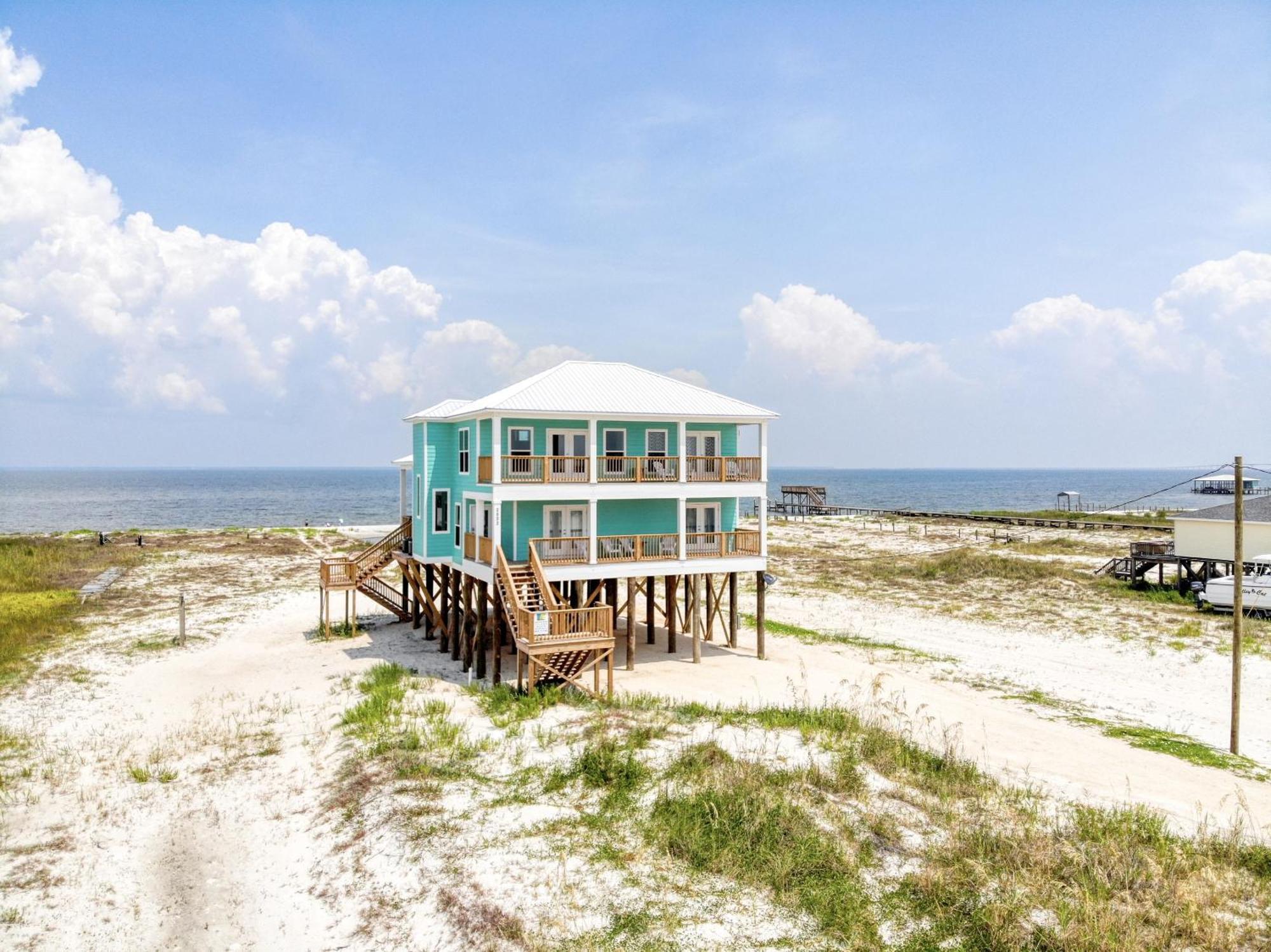 Salty Seahorse - Waterfront! Pet Friendly! Game Room, Pool Table, Beautiful Views - Room For The Whole Family Home Dauphin Island Eksteriør billede